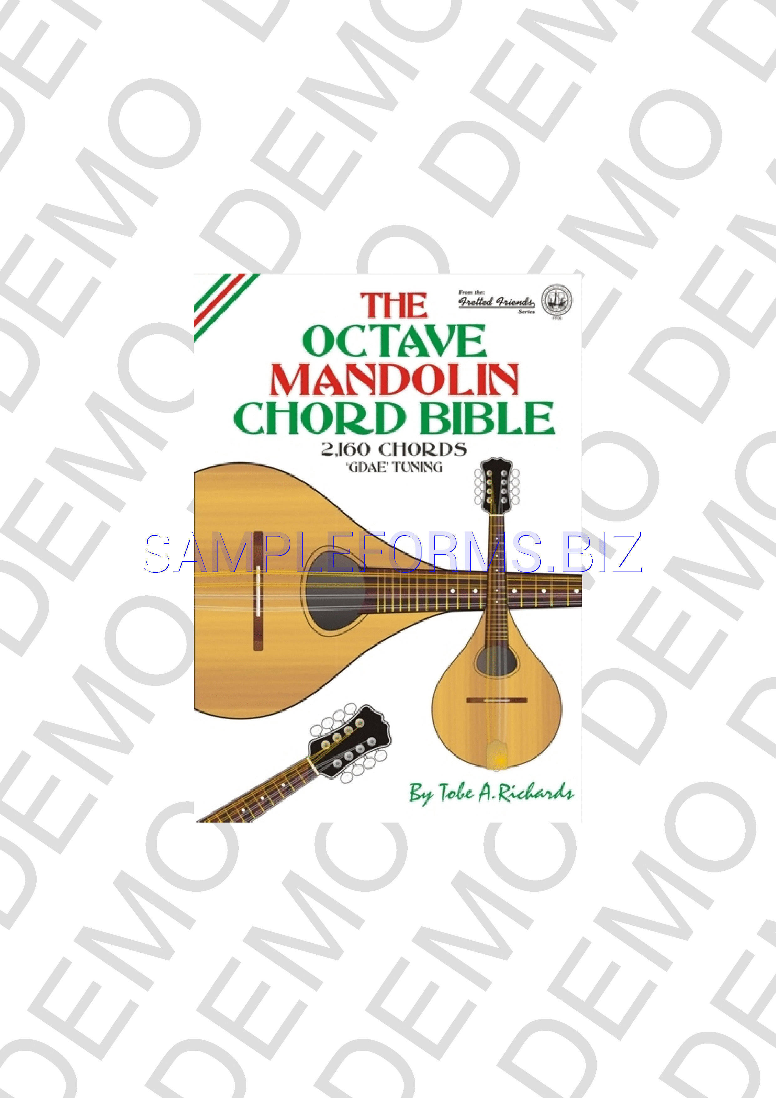 Preview free downloadable Octave Mandolin Chord Chart in PDF (page 1)
